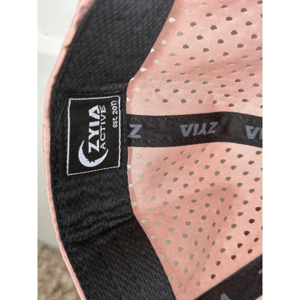Zyia Active Laser‎ Cut Perforated Baseball Hat Pink Adjustable Snapback Cap